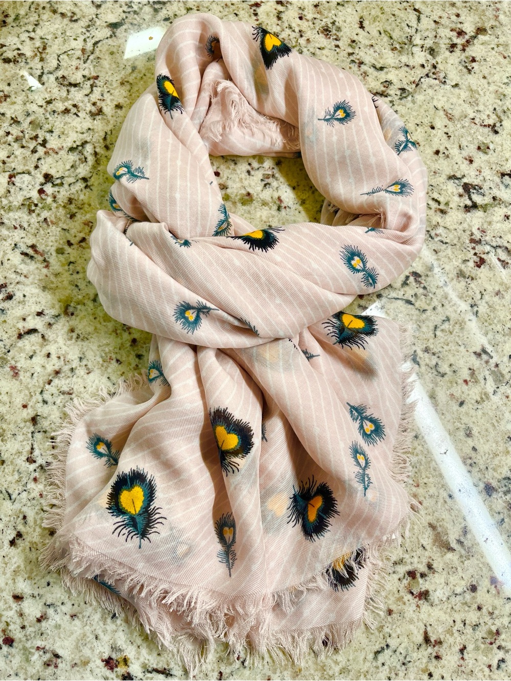 Coach Feather Print Over Sized Scarf EUC